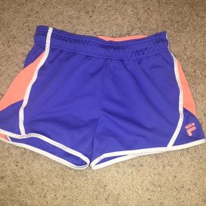 FILA shorts orange and blue